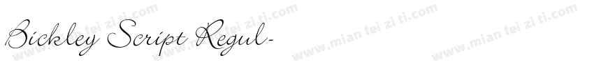 Bickley Script Regul字体转换